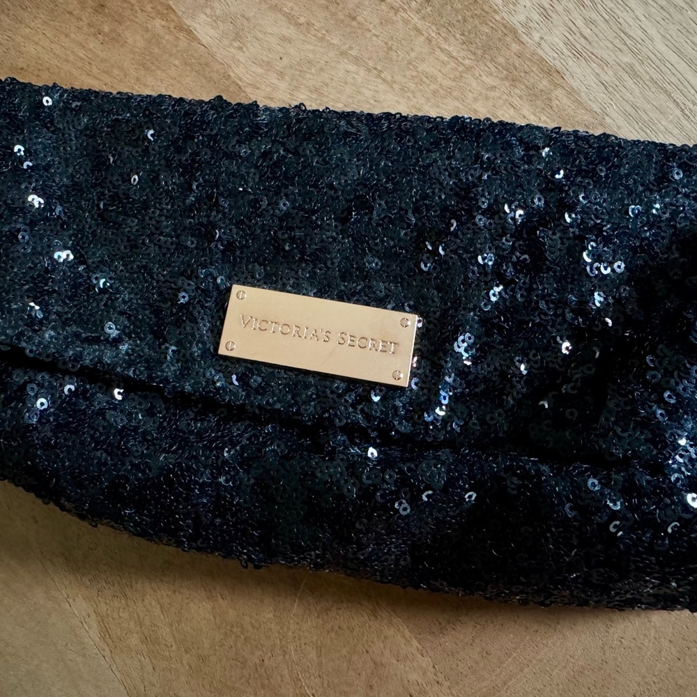 Victoria's Secret Black Sequin Evening Bag